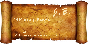 Jászay Bence névjegykártya