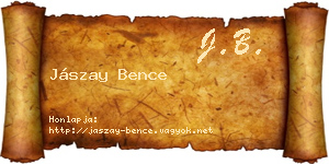 Jászay Bence névjegykártya